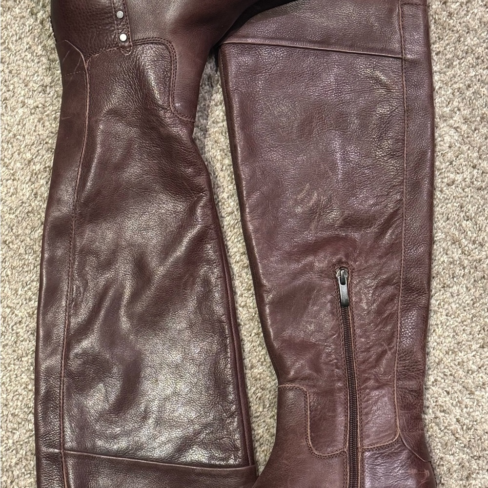 Franco Sarto Brown Leather Riding Boots 6